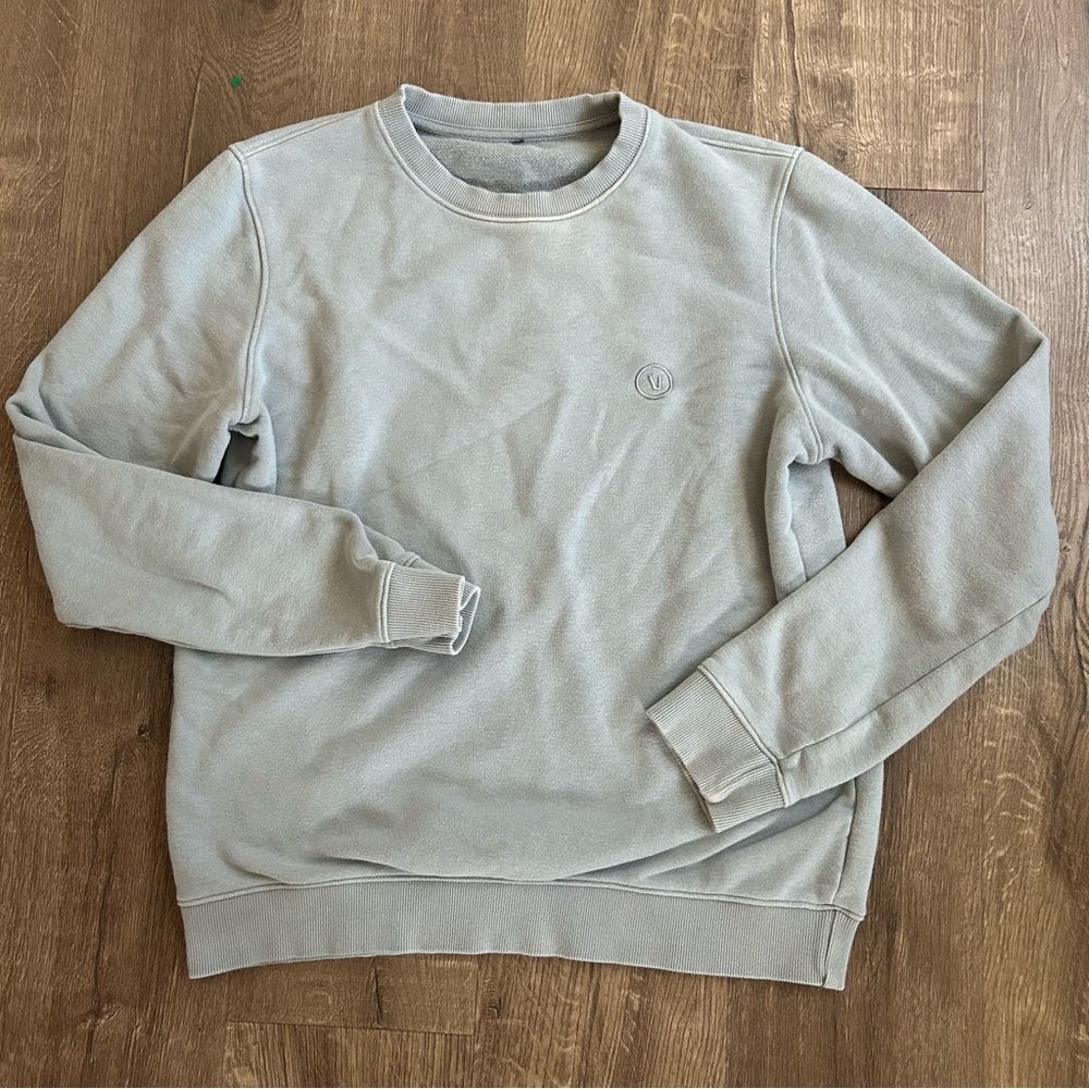 Vuori Green and Blue Crewneck Sweater